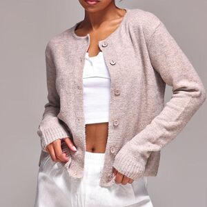 PrettyLittleThing Taupe Melange Soft Knit Cardigan